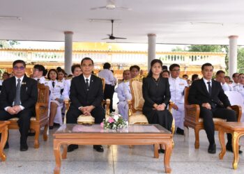 ว่าที่ร้อยตรี ธนุ วงษ์จินดา เลขาธิการคณะกรรมการการศึกษาขั้นพื้นฐาน ประธานในพิธีพระราชทานเพลิงศพ นายชุติพนธ์ จะชาลี อดีต รอง ผอ.สพป.ขอนแก่น เขต 3