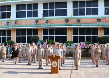 กิจกรรมเข้าแถวเคารพธงชาติ ตามโครงการเขตสุจริต ประจำเดือน มกราคม 2568